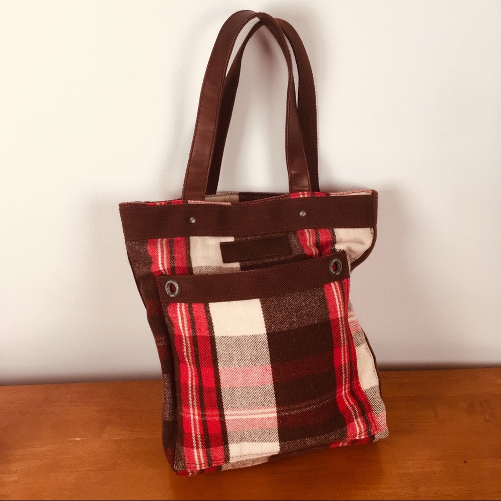 Abercrombie Plaid Tote